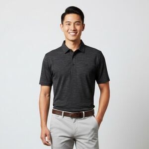 =Travis Matew Flying Tortilla Black Polo Size Medium NWT